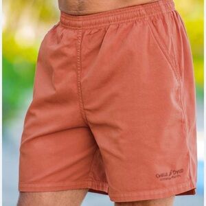 Crazy Shirts Chile Dyed Shorts Pull On Stretch Waist 100% Cotton Pockets Size M